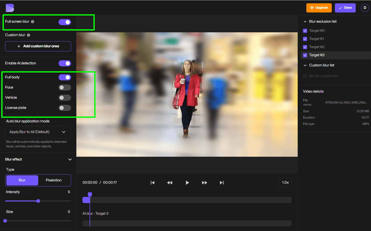 BlurMe AI 블러 소프트웨어
