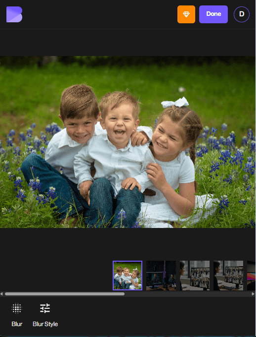 Upload image on BlurMe online pixelation tool on iPhone.